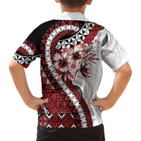 Bula Fiji Kid Hawaiian Shirt White Kaivity Masi Tapa LT7 - Polynesian Pride