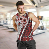 Bula Fiji Men Tank Top White Kaivity Masi Tapa LT7 White - Polynesian Pride