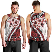 Bula Fiji Men Tank Top White Kaivity Masi Tapa LT7 - Polynesian Pride