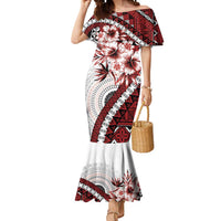 Bula Fiji Mermaid Dress White Kaivity Masi Tapa LT7 Women White - Polynesian Pride
