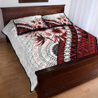Bula Fiji Quilt Bed Set White Kaivity Masi Tapa