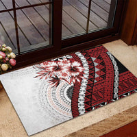 Bula Fiji Rubber Doormat White Kaivity Masi Tapa