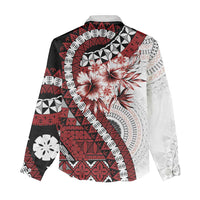 Bula Fiji Women Casual Shirt White Kaivity Masi Tapa LT7 - Polynesian Pride