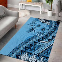 Bula Fiji Area Rug Turquoise Kaivity Masi Tapa