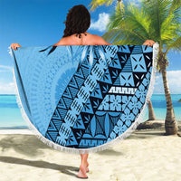 Bula Fiji Beach Blanket Turquoise Kaivity Masi Tapa LT7 - Polynesian Pride