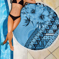 Bula Fiji Beach Blanket Turquoise Kaivity Masi Tapa LT7 - Polynesian Pride