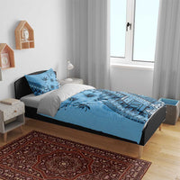 Bula Fiji Bedding Set Turquoise Kaivity Masi Tapa LT7 - Polynesian Pride