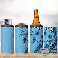 Bula Fiji 4 in 1 Can Cooler Tumbler Turquoise Kaivity Masi Tapa LT7 - Polynesian Pride