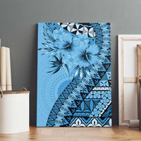 Bula Fiji Canvas Wall Art Turquoise Kaivity Masi Tapa LT7 - Polynesian Pride