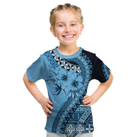 Bula Fiji Kid T Shirt Turquoise Kaivity Masi Tapa LT7 Turquoise - Polynesian Pride