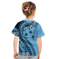 Bula Fiji Kid T Shirt Turquoise Kaivity Masi Tapa LT7 - Polynesian Pride