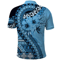 Bula Fiji Polo Shirt Turquoise Kaivity Masi Tapa LT7 - Polynesian Pride