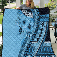 Bula Fiji Quilt Turquoise Kaivity Masi Tapa LT7 Turquoise - Polynesian Pride