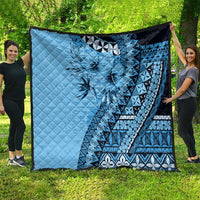 Bula Fiji Quilt Turquoise Kaivity Masi Tapa LT7 - Polynesian Pride