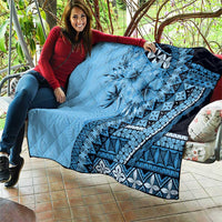 Bula Fiji Quilt Turquoise Kaivity Masi Tapa LT7 - Polynesian Pride