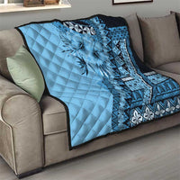 Bula Fiji Quilt Turquoise Kaivity Masi Tapa LT7 - Polynesian Pride