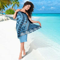 Bula Fiji Sarong Turquoise Kaivity Masi Tapa LT7 - Polynesian Pride