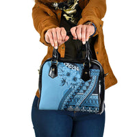 Bula Fiji Shoulder Handbag Turquoise Kaivity Masi Tapa LT7 One Size Turquoise - Polynesian Pride