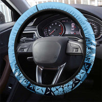 Bula Fiji Steering Wheel Cover Turquoise Kaivity Masi Tapa LT7 - Polynesian Pride