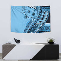 Bula Fiji Tapestry Turquoise Kaivity Masi Tapa LT7 - Polynesian Pride