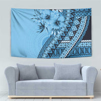 Bula Fiji Tapestry Turquoise Kaivity Masi Tapa LT7 - Polynesian Pride