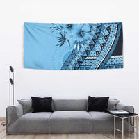Bula Fiji Tapestry Turquoise Kaivity Masi Tapa LT7 - Polynesian Pride