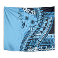 Bula Fiji Tapestry Turquoise Kaivity Masi Tapa LT7 - Polynesian Pride