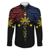 Philippines Heritage Personalized Family Matching Long Sleeve Bodycon Dress and Hawaiian Shirt Baybayin Philipinas Sun