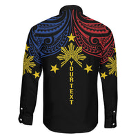Philippines Heritage Personalized Family Matching Long Sleeve Bodycon Dress and Hawaiian Shirt Baybayin Philipinas Sun