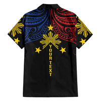 Philippines Heritage Personalized Family Matching Off Shoulder Short Dress and Hawaiian Shirt Baybayin Philipinas Sun LT7 - Polynesian Pride