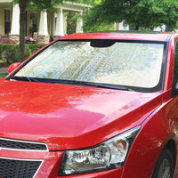 Samoa Lotu Tamaiti Mamanu Siapo Auto Sun Shade Golden Plumeria - Polynesian Pride