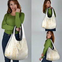 Samoa Lotu Tamaiti Mamanu Siapo Grocery Bag Golden Plumeria - Polynesian Pride