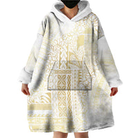 Samoa Lotu Tamaiti Mamanu Siapo Wearable Blanket Hoodie Golden Plumeria - Polynesian Pride