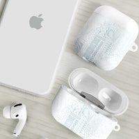 Samoa Lotu Tamaiti Mamanu Siapo AirPods Case Off White Plumeria - Polynesian Pride