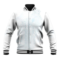 Samoa Lotu Tamaiti Mamanu Siapo Baseball Jacket Off White Plumeria - Polynesian Pride