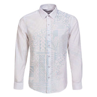 Samoa Lotu Tamaiti Mamanu Siapo Family Matching Mermaid Dress and Hawaiian Shirt Off White Plumeria - Polynesian Pride