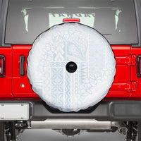 Samoa Lotu Tamaiti Mamanu Siapo Spare Tire Cover Off White Plumeria - Polynesian Pride