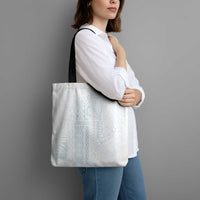 Samoa Lotu Tamaiti Mamanu Siapo Tote Bag Off White Plumeria - Polynesian Pride