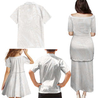 Samoa Lotu Tamaiti Ivory Family Matching Puletasi and Hawaiian Shirt Teuila Tatau - Polynesian Pride