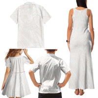 Samoa Lotu Tamaiti Ivory Family Matching Tank Maxi Dress and Hawaiian Shirt Teuila Tatau - Polynesian Pride