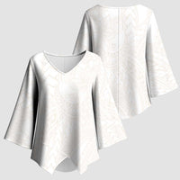 Samoa Lotu Tamaiti Ivory Kimono Sleeve Blouse Teuila Tatau - Polynesian Pride