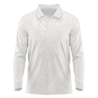 Samoa Lotu Tamaiti Ivory Long Sleeve Polo Shirt Teuila Tatau - Polynesian Pride