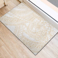 Samoa Lotu Tamaiti Ivory Rubber Doormat Teuila Tatau - Polynesian Pride