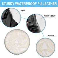 Samoa Lotu Tamaiti Ivory Spare Tire Cover Teuila Tatau - Polynesian Pride