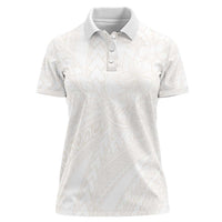 Samoa Lotu Tamaiti Ivory Women Polo Shirt Teuila Tatau - Polynesian Pride