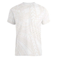 Samoa Lotu Tamaiti Ivory Women V-Neck T-Shirt Teuila Tatau - Polynesian Pride