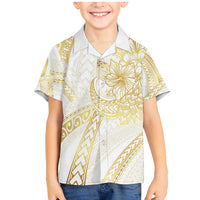 Samoa Lotu Tamaiti Gold Family Matching Mermaid Dress and Hawaiian Shirt Teuila Tatau - Polynesian Pride