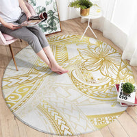 Samoa Lotu Tamaiti Gold Round Carpet Teuila Tatau - Polynesian Pride