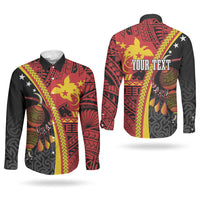 Papua New Guinea Independence Personalised Couples Matching Summer Maxi Dress and Long Sleeve Button Shirt PNG Bagi and Lime Pot LT7 - Polynesian Pride