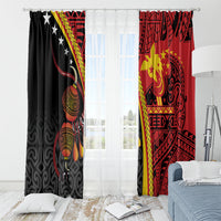 Papua New Guinea Independence Window Curtain PNG Bagi and Lime Pot LT7 - Polynesian Pride